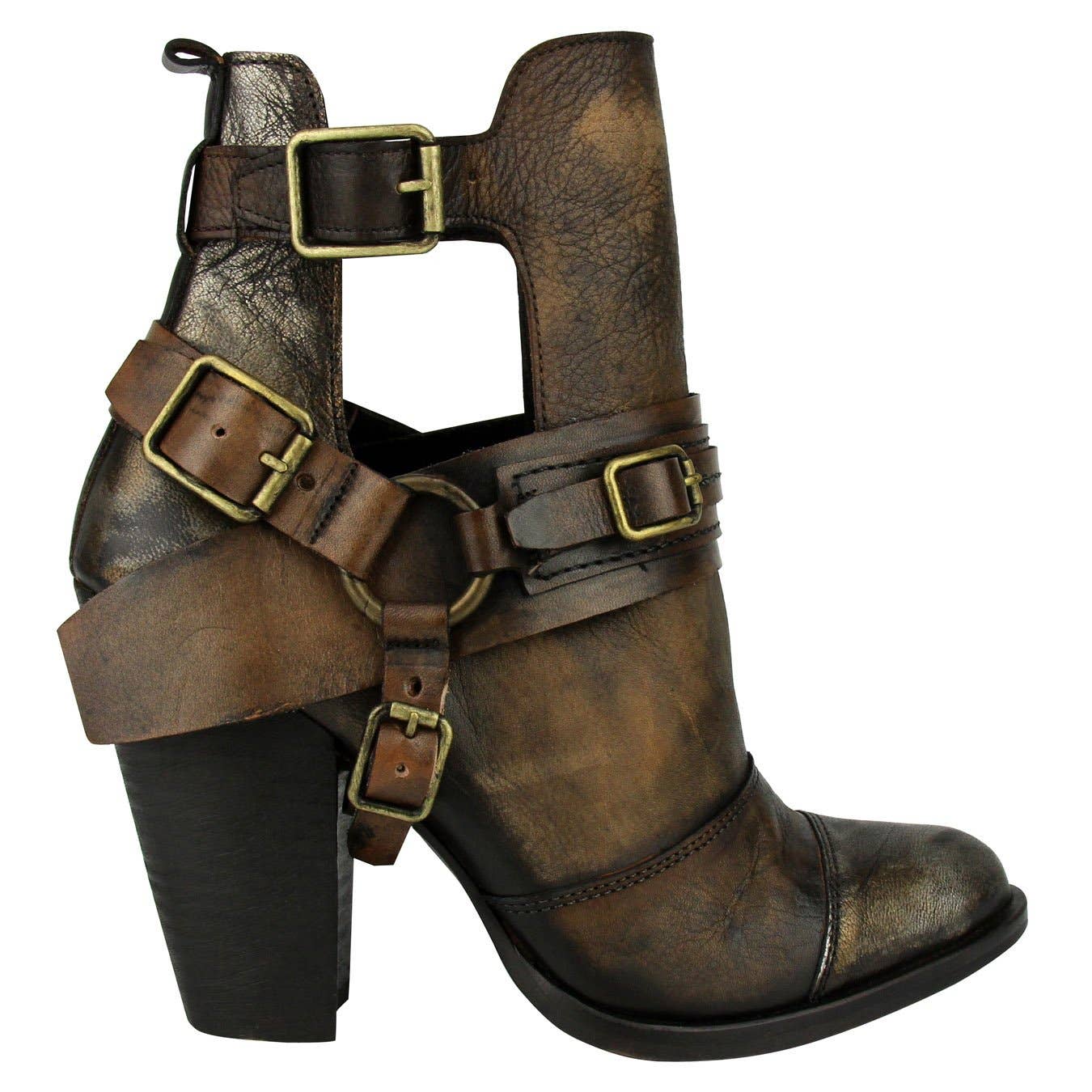 Sheila - Tan Leather Attitude Booties