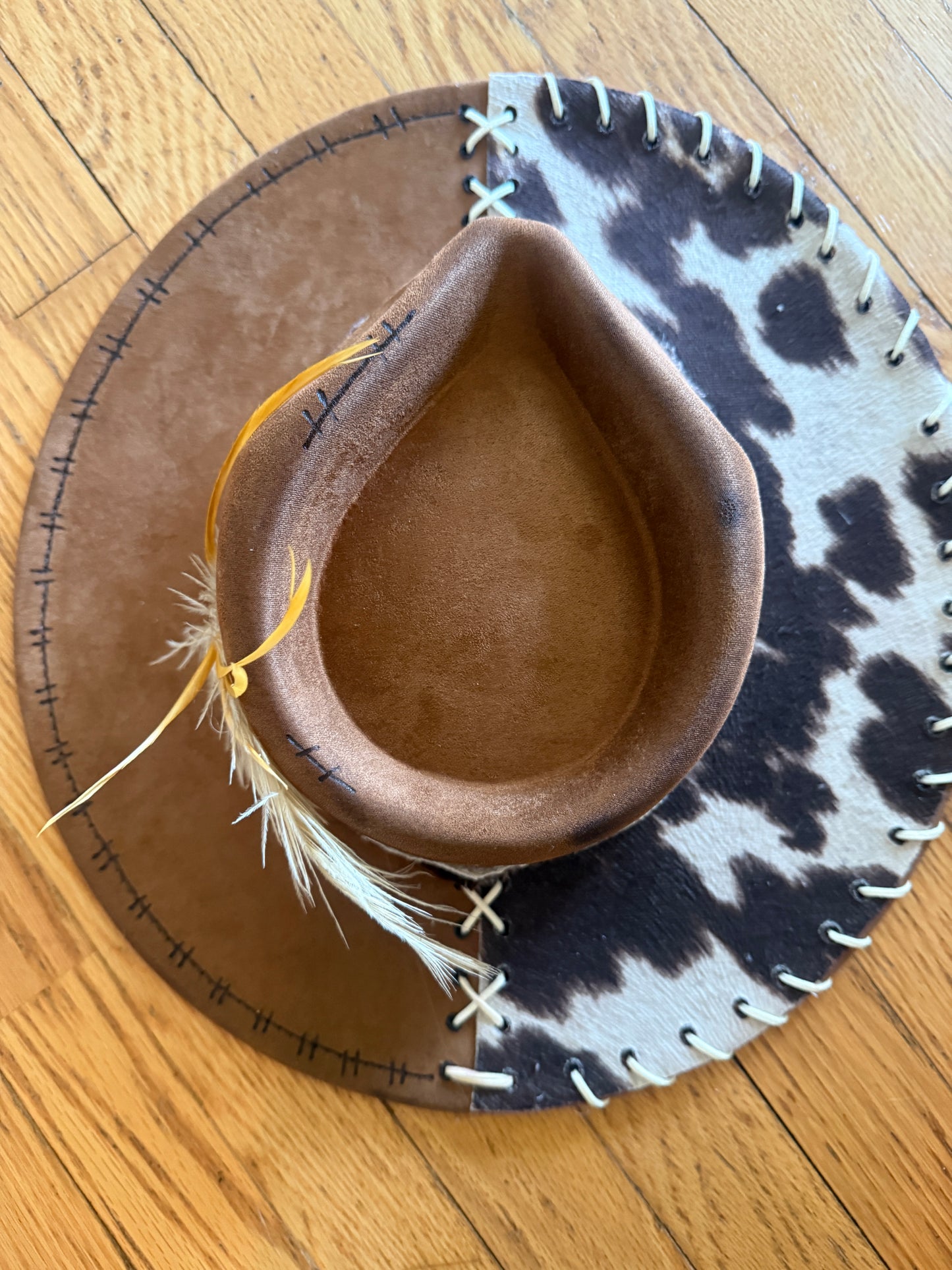 Brown with cow hide Fedora